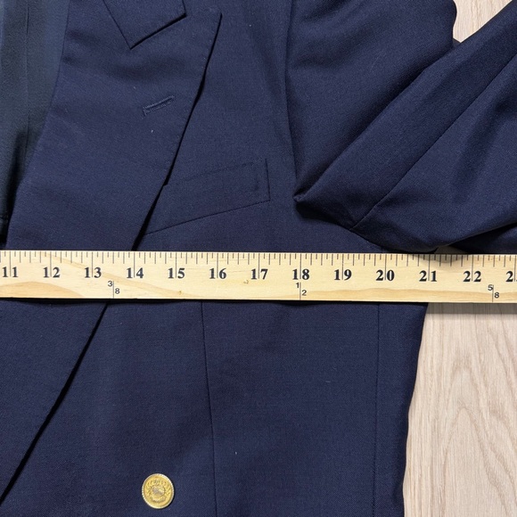 Vintage Burberrys Double Breasted Wool Mohair Blazer Sport Coat Mens 40R Medium - Picture 9 of 11